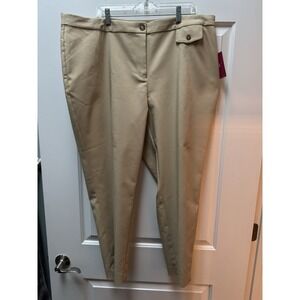 Vince Camuto Essentials Plus Size 20W Slim Khaki Haze Dress Pants Career NWT